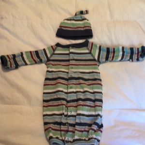 Newborn onesie with hat